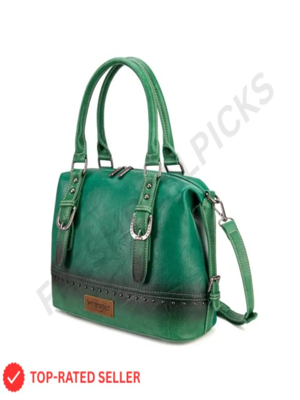 Western Barrel Satchel Hobo Purse with Faux Leather and Detachable Strap